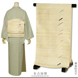 お仕立て上がり名古屋帯　新品未使用品　正絹　西陣織　No.289 九寸 名古屋帯 正絹 引箔織 華文 鳥 未仕立て 西陣織工業組合