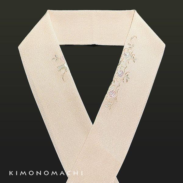 （Prices down4）刺繍半衿「薔薇×小鳥」刺繍衿 和装小物 半襟 （78708）ss2509...