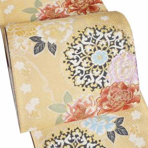 Prices down2）洒落袋帯「山羊花卉文錦」龍村美術織物謹製 西陣織証紙