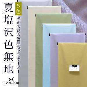 夏塩沢セミオーダー色無地「全6色」HANAE MORI（ハナエ モリ） お仕立て代込み