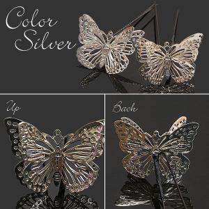 成人式 髪飾り uピン ゴールド シルバー 蝶...の詳細画像1