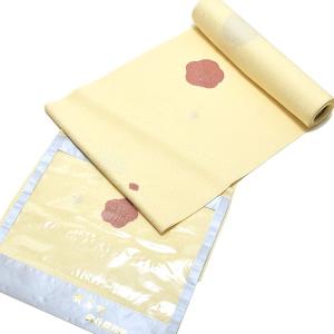 正絹襦袢反物「薄黄色 絞り梅の