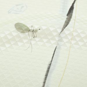 襦袢 反物 正絹 「薄黄色 瓢箪と将棋の駒」 ...の詳細画像1