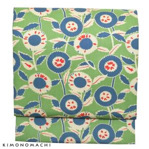 Prices down3）木綿 名古屋帯「ブルーグレー カチカチ山」カジュアル