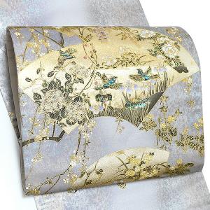 Prices down2）未仕立て袋帯 「御所解き文様」 西陣織 螺鈿 日本製