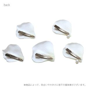 髪飾り クリップセット「白色系花びら」浴衣 着...の詳細画像2