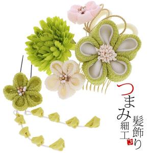 かんざし 髪飾り 花月 「シルバー 桜」 礼装かんざし 簪 F18-033 パ 花