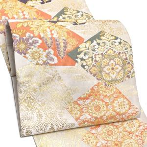 Prices down2）未仕立て袋帯 「御所解き文様」 西陣織 螺鈿 日本製