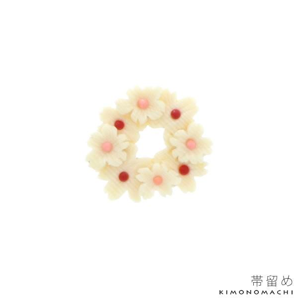 （Prices down5）象目調（象牙調） 帯留め「フラワーリーフ」 和装小物 洒落小物 帯止め ...