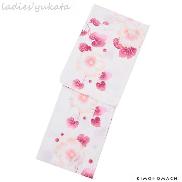 （Prices down2）浴衣 レディース　変わり織り 単品「生成り　芙蓉」ボヌールセゾン フリー...