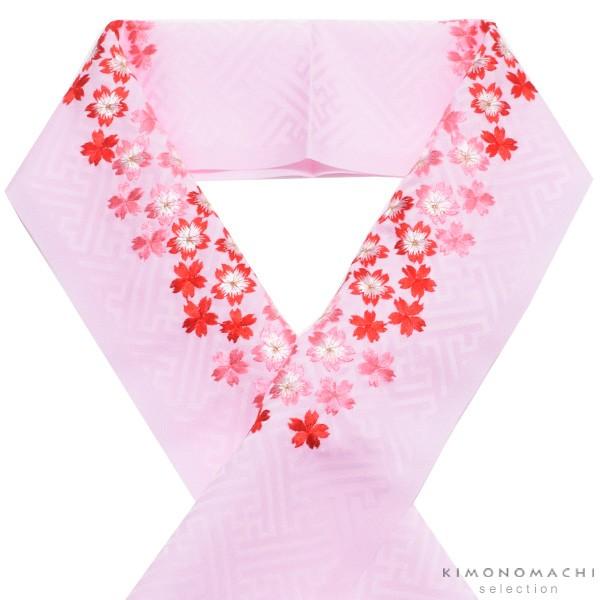 （Prices down2）七五三 着物 3歳 7歳 刺繍 半衿「ピンク色　桜の刺繍」 七五三に 刺...