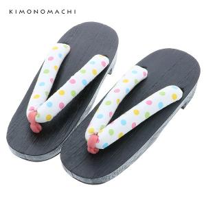 （Prices down2）女性 下駄単品「カラフル水玉」レディース フリーサイズ（Lサイズ） LLサイズ 浴衣下駄 桐下駄ss2506wkm10