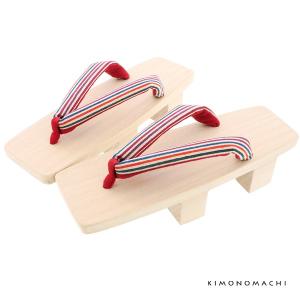 二枚歯 下駄単品「赤紫、オレン