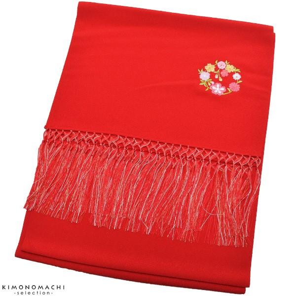 （Prices down2）七五三 着物 7歳 しごき「赤色　花の丸」七五三小物 七歳 五歳 三歳 ...