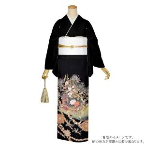 お仕立て上がり 黒留袖単品「花