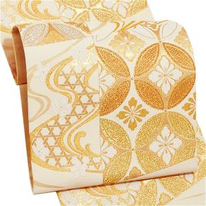 西陣織 袋帯 単品 お仕立て上がり「桐と菊 金彩織」となみ織物（株