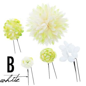 成人式 髪飾り 花 赤 白 「レッド ホワイト...の詳細画像3