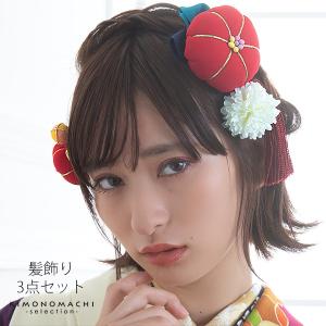 成人式 髪飾り 白 2点セット「バイカラー 白（#53108白)」振袖 お花髪