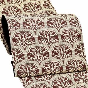 Prices down2）洒落袋帯「山羊花卉文錦」龍村美術織物謹製 西陣織証紙