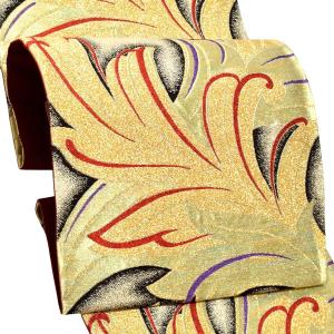 新品未仕立て品　京都西陣　袋帯　山水図　証紙付き　作家物 西陣織 袋帯 長尺 単品 お仕立て上がり「慶祝錦絵図」（株）やまひで