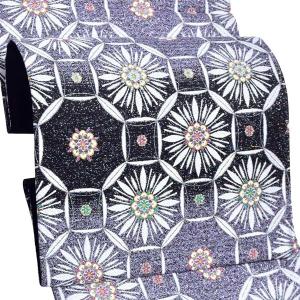 Prices down3）振袖 袋帯「臙脂色 立涌に花文」振袖に お仕立て上がり