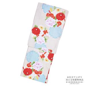 Prices down2）洗える着物 小紋 紬 セミオーダー 洗える 着物 「濃い