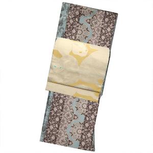 洗える着物 セット 「袷着物:縞更紗水色+京袋...の詳細画像3