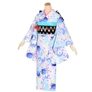 中古 七五三 正絹 7〜11歳女児用 祝い着 着物 長襦袢セット 朱色地に蝶