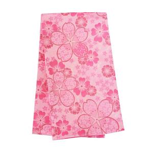 Prices down4）振袖 帯 「黒地 薄紅桜」 日本製 西陣織 証紙番号2409