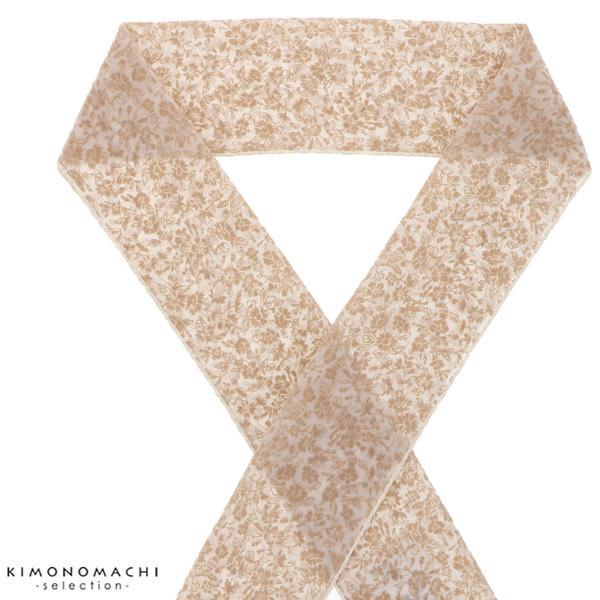 半衿 フロッキー 小花柄 「生成り×ベージュ」 洒落半衿 半襟 洒落小物 成人式の振袖、卒業式の袴に...