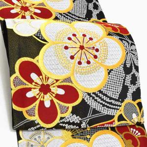 Prices down2）洒落袋帯「山羊花卉文錦」龍村美術織物謹製 西陣織証紙