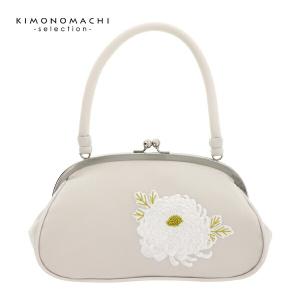 バッグ「菊刺繍　オフホワイト」