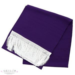 七五三 帯 7歳用 袋帯「黒地七宝花菱」仕立て上がり 全通柄 七歳用