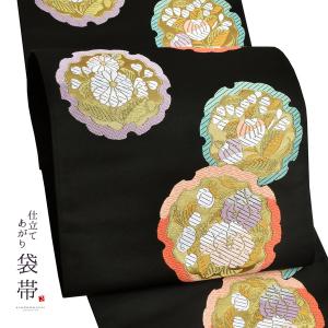 礼装 袋帯 フォーマル「白×ゴールド 花菱格子」日本製 西陣織 西陣織