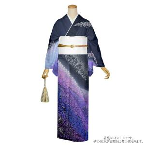 仕立て上がり 訪問着 単品 桂由美 「白藍 雲取りに辻が花」 正絹 着物