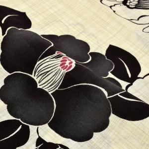 浴衣 レディース 女性浴衣単品「生成り色 椿 ...の詳細画像4
