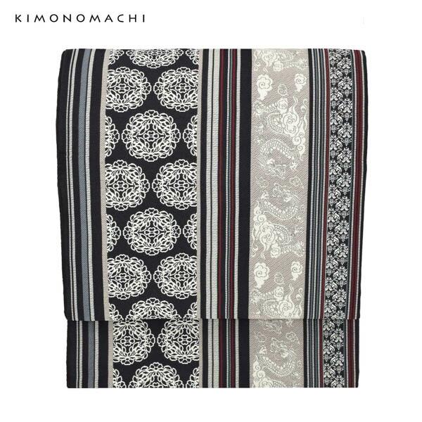 京袋帯 単品 数量限定 KIMONOMACHI オリジナル「間道　龍と唐花」ポリエステル 日本製 名...