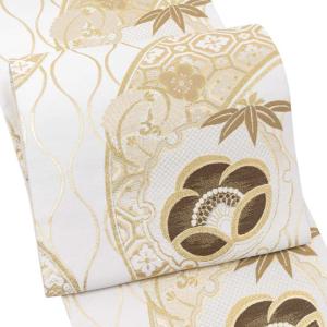 西陣織 袋帯 単品 お仕立て上がり「黒色 七宝花文」河合美術織物（株