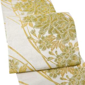 振袖 袋帯 単品「白地、金銀 四季花紋」日本製 お仕立て上がり 振袖用