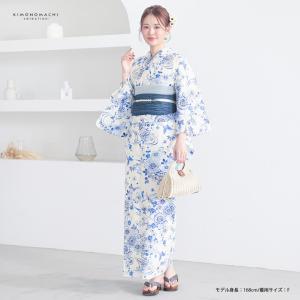浴衣 レディース 女性浴衣 単品「オフホワイト...の詳細画像1