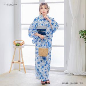 浴衣 レディース 女性浴衣 単品「オフホワイト...の詳細画像1