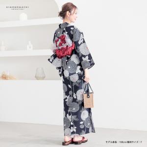 浴衣 レディース 女性浴衣 単品「濃紺 鞠菊」...の詳細画像2