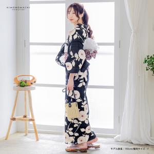 浴衣 レディース 女性浴衣 単品「黒×生成り ...の詳細画像2