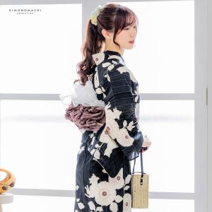 浴衣 レディース 女性浴衣 単品「黒×生成り ...の詳細画像5