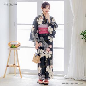 浴衣 レディース 女性浴衣 単品「黒×生成り ...の詳細画像1