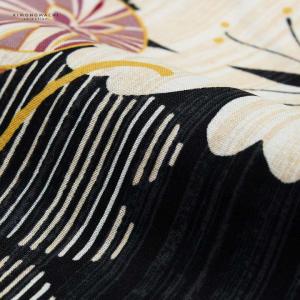浴衣 レディース 女性浴衣 単品「黒×生成り ...の詳細画像4