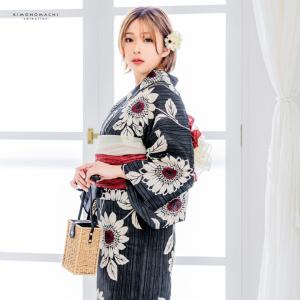 浴衣 レディース 女性浴衣 単品「黒×生成り ...の詳細画像5