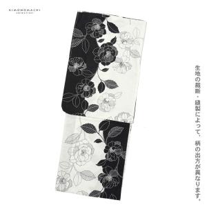 浴衣 レディース 女性浴衣 単品「黒×アイボリ...の詳細画像3