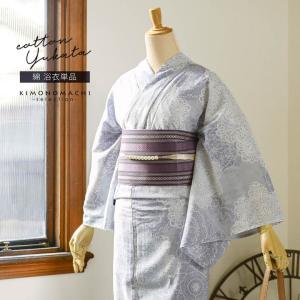 KIMONOMACHI （Prices down2）浴衣 レディース 「縞にツバメ 紺」綿絽