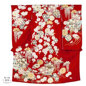 七五三 7歳 四つ身着物フルセット「赤紅 桜に...の詳細画像5